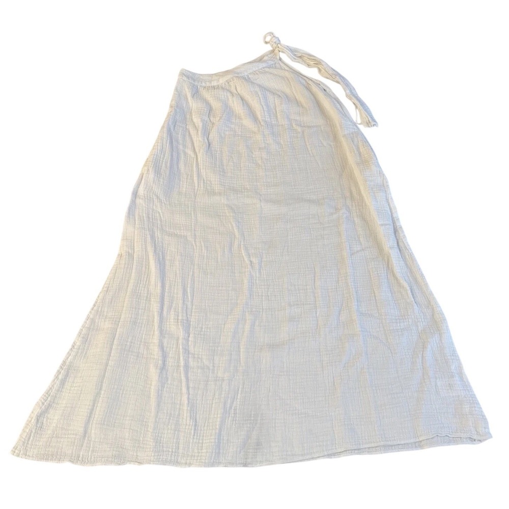 The‎ Westside Women XS Maxi Sundress 100% Cotton Gauze One Sleeve Boho Coastal